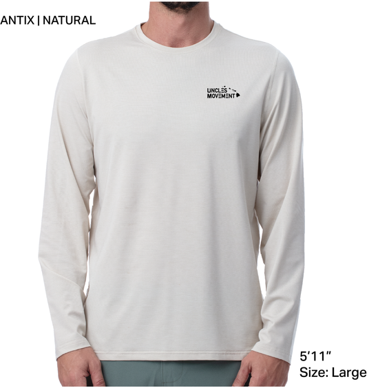 ANTIX Dri-Wik™ POLY SPANDEX NATURAL L/S NATURAL