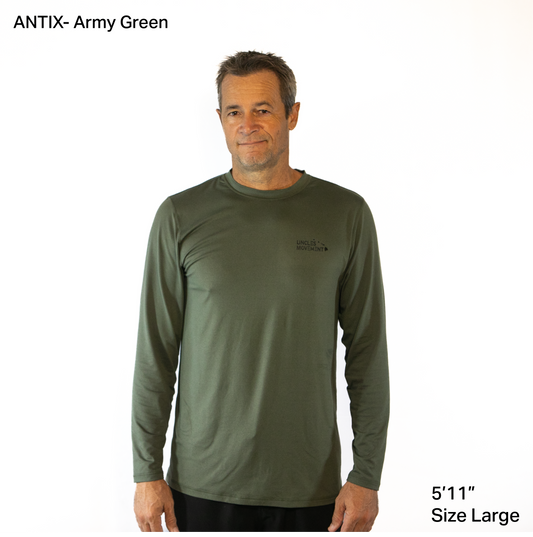 ANTIX Dri-Wik™ POLY SPANDEX NATURAL L/S OLIVE