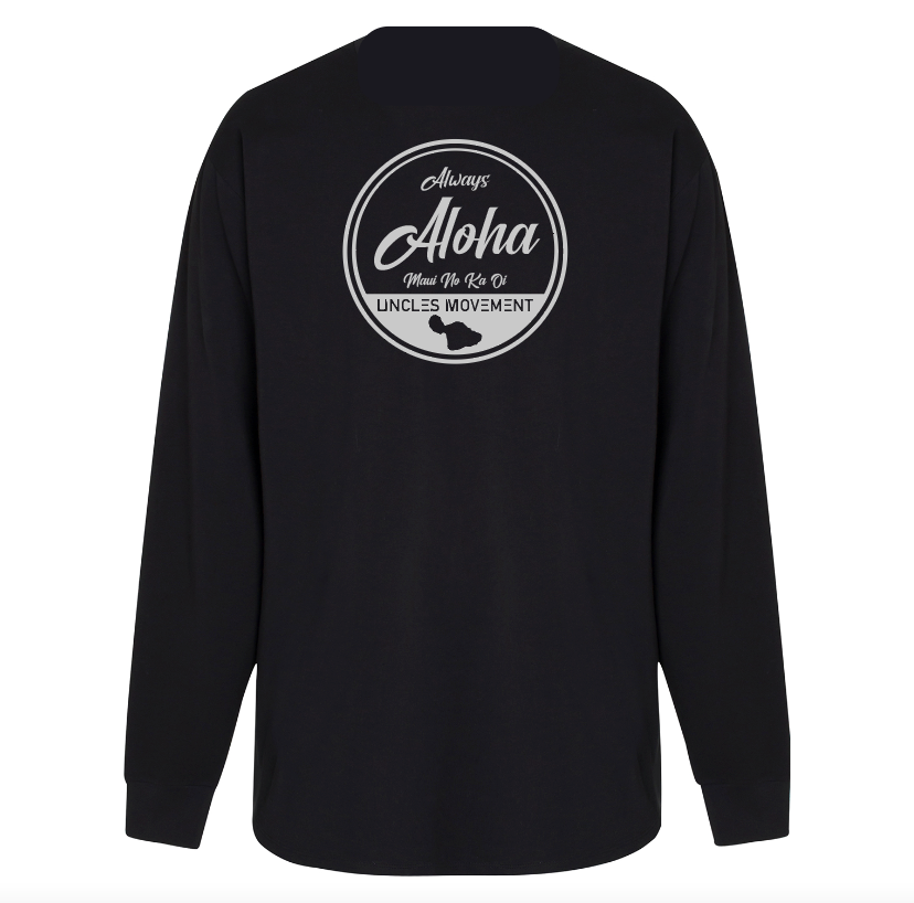 ALWAYS ALOHA TRI BLEND L/S BLACK